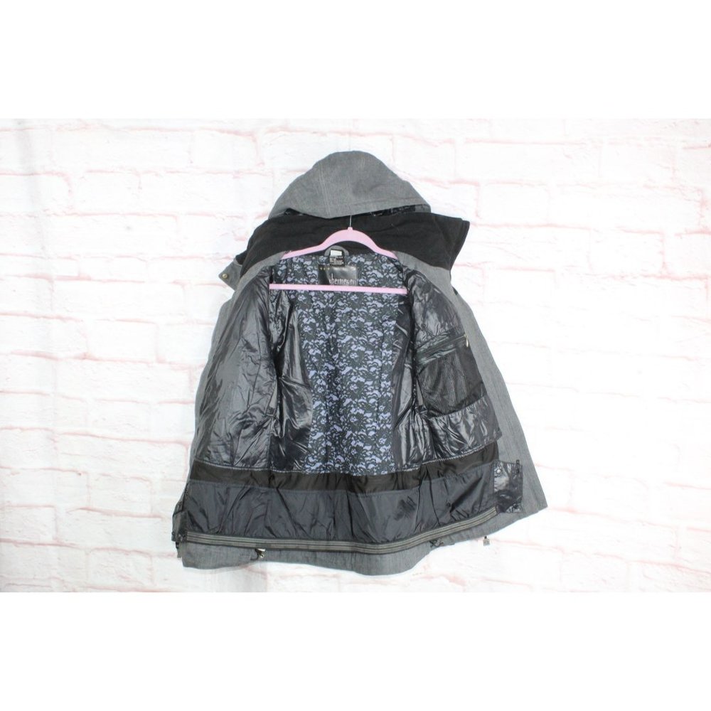 Obermeyer Katia Gray Polyester Asymmetric Full Zip Winter Ski Jacket 8 - Picture 8 of 10